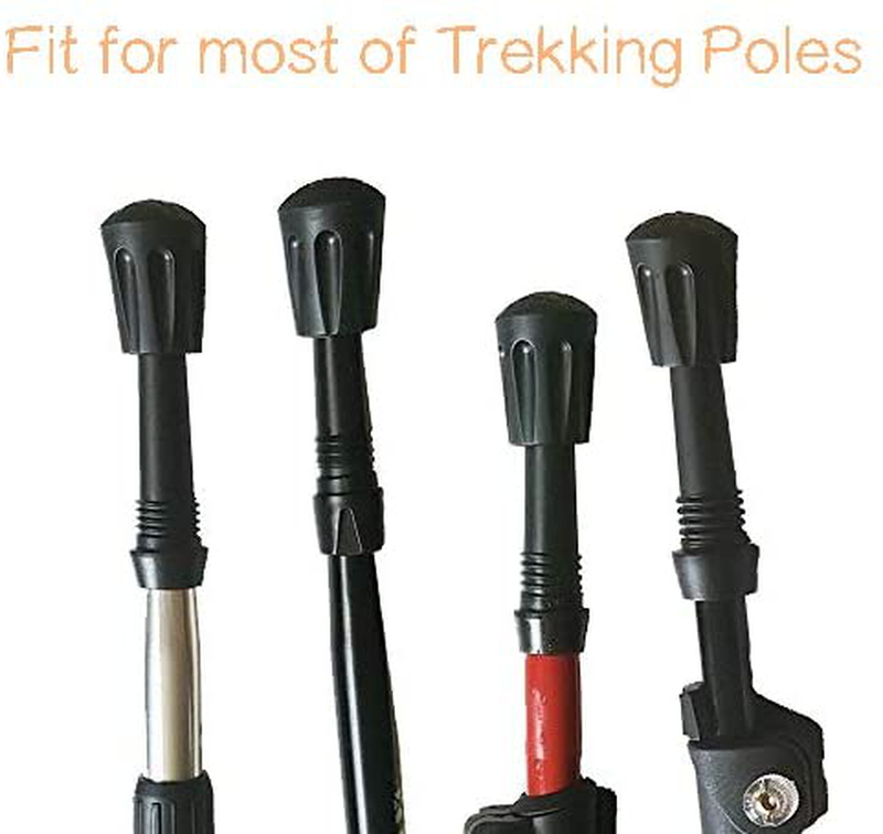 Lainrrew 24 Pack Trekking Pole Tips, Durable Hiking Poles Replacement Rubber Tips Protector Walking Sticks Caps Ends Rubber Feet for Most Standard Hiking Walking Trekking Poles Sporting Goods > Outdoor Recreation > Camping & Hiking > Hiking Poles Lainrrew   