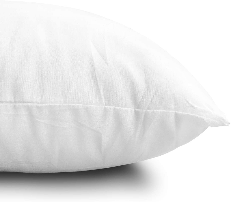 Edow Throw Pillow Inserts, Set of 2 Lightweight down Alternative Polyester Pillow, Couch Cushion, Sham Stuffer, Machine Washable. (White, 18X18) Home & Garden > Decor > Chair & Sofa Cushions Edow   