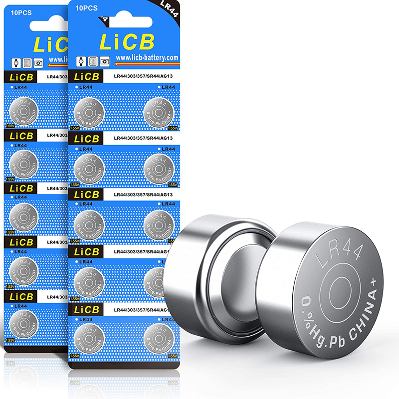 LiCB 20 Pack LR44 AG13 357 303 SR44 Battery 1.5V Button Coin Cell Batteries Electronics > Electronics Accessories > Power > Batteries LiCB Default Title  