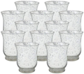 Just Artifacts Mercury Glass Hurricane Votive Candle Holder 3.5-Inch (12pcs, Speckled Gold) - Mercury Glass Votive Tealight Candle Holders for Weddings, Parties and Home Décor Home & Garden > Decor > Home Fragrance Accessories > Candle Holders Just Artifacts Silver  