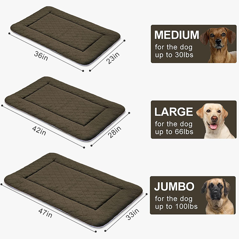 Hero Dog Large Dog Bed Crate Mat Crate Pad Pet Beds for Medium, Large, and Extra Large Dogs, Machine Washable Diamond Dog Sleeping Mattress with Non-Slip Bottom, Multi Colors Animals & Pet Supplies > Pet Supplies > Dog Supplies > Dog Beds Hero Dog   