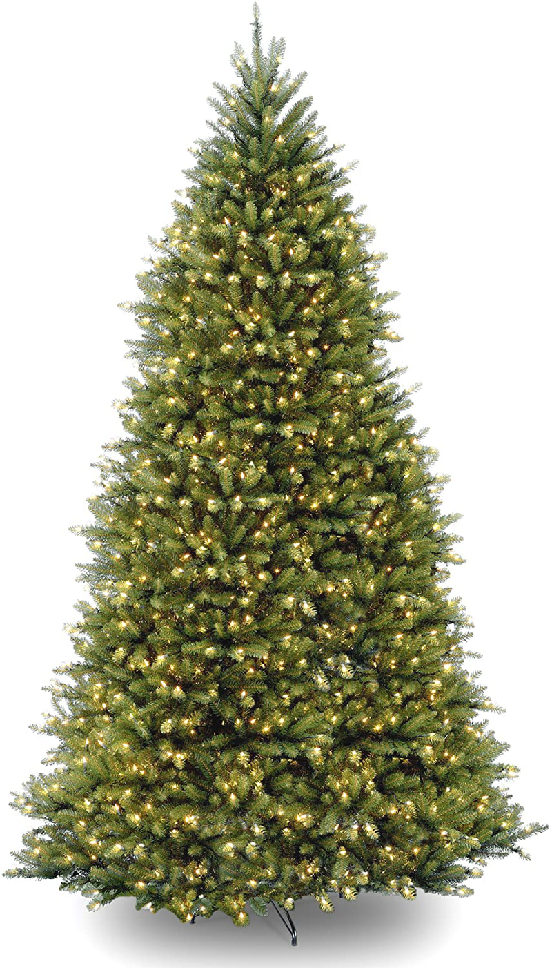National Tree Company Pre-lit Artificial Christmas Tree | Includes Pre-strung Multi-Color LED Lights and Stand | Dunhill Fir Tree - 7 ft, Green Home & Garden > Decor > Seasonal & Holiday Decorations > Christmas Tree Stands National Tree Company 10 ft  
