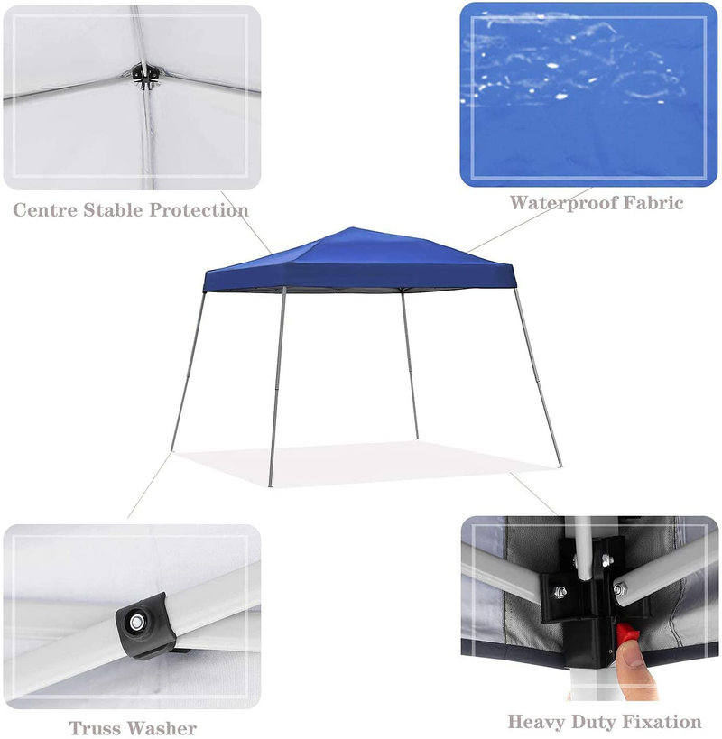 DOIT 10 X 10 FT Pop Up Canopy Tent, Portable Instant Shelter for Patio Lawn and Garden, Outdoor Slant Leg Easy Up Gazebo with Carrying Bag Home & Garden > Lawn & Garden > Outdoor Living > Outdoor Structures > Canopies & Gazebos DOIT   
