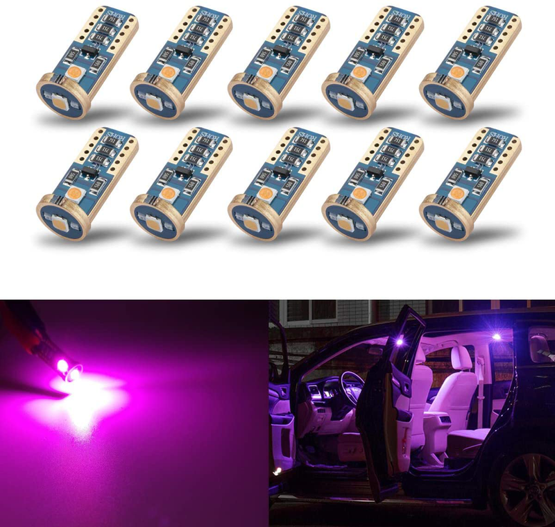 iBrightstar Newest Extremely Bright Wedge T10 168 194 LED Bulbs For Car Interior Dome Map Door Courtesy License Plate Lights, Purple Vehicles & Parts > Vehicle Parts & Accessories > Motor Vehicle Parts > Motor Vehicle Interior Fittings IBrightstar-T10-3030-3P Purple  