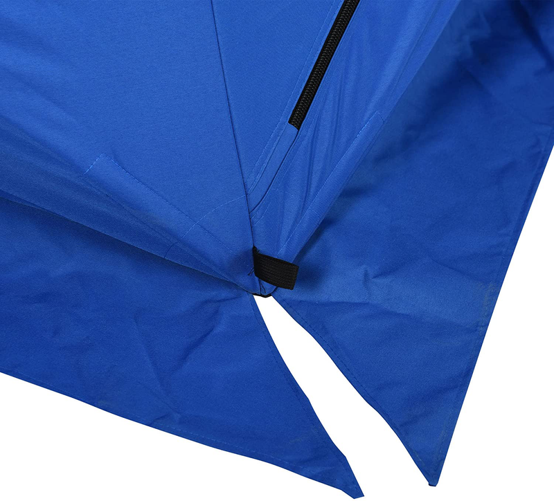 Outsunny 8 Person Ice Fishing Shelter Insulated Waterproof Portable Pop up Ice Tent with 2 Doors for Outdoor Fishing, Blue Sporting Goods > Outdoor Recreation > Camping & Hiking > Tent Accessories Aosom LLC   