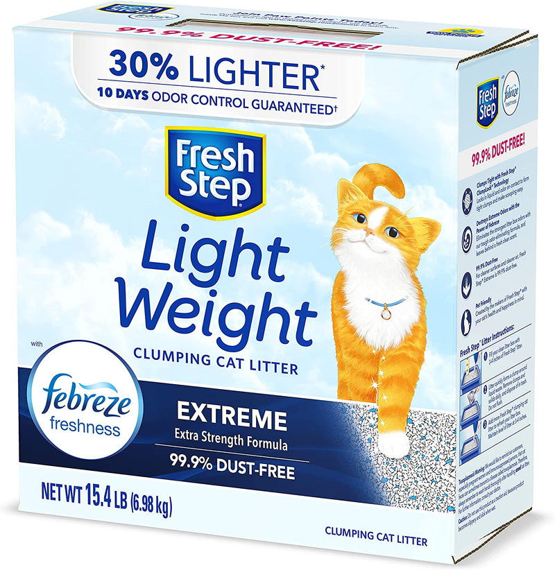 Fresh Step Lightweight Clumping Cat Litter - 15.4lb Animals & Pet Supplies > Pet Supplies > Cat Supplies > Cat Litter Fresh Step Lightweight - Extreme Scent 15.4 lb 