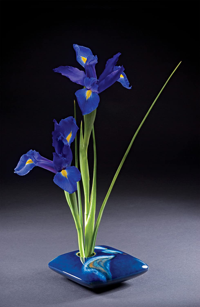 Georgetown Pottery Square Ikebana Flower Vase, Black Wave Home & Garden > Decor > Vases Georgetown Pottery   