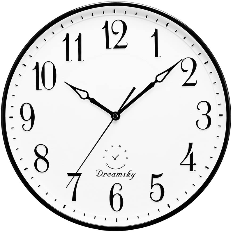 DreamSky 13.5 Inches Extra Large Wall Clock for Living Room Decor - Silent Wall Clock Non-Ticking for Kitchen/Bedroom/Office, Big Quiet Wall Clock Battery Operated for Classroom Home & Garden > Decor > Clocks > Wall Clocks AMEXS   
