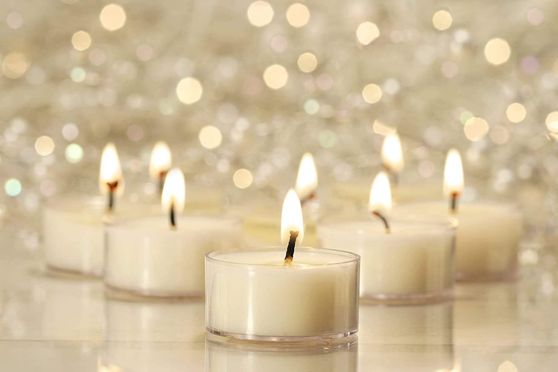 Ner Mitzvah Tea Light Candles - 100 Bulk Pack - White Unscented Tealight Candles in Clear Cup - Long Burning - 4.5 Hour Home & Garden > Decor > Home Fragrances > Candles Ner Mitzvah   