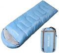 Sleeping Bag - 4 Seasons Warm Cold Weather Lightweight, Portable, Waterproof Sleeping Bag with Compression Sack for Adults & Kids - Indoor & Outdoor: Camping, Backpacking, Hiking Sporting Goods > Outdoor Recreation > Camping & Hiking > Sleeping Bags SOULOUT Sky Blue/Left Zipper single 