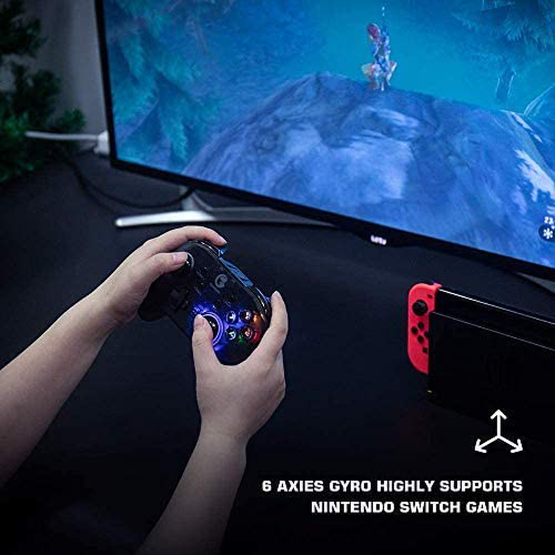 GameSir T4 pro Wireless Game Controller for Windows 7 8 10 PC/iOS/Android/Switch, Dual Shock USB Bluetooth Mobile Phone Gamepad Joystick for Apple Arcade MFi Games, Semi-Transparent LED Backlight Electronics > Electronics Accessories > Computer Components > Input Devices > Game Controllers > Gaming Pads GameSir   