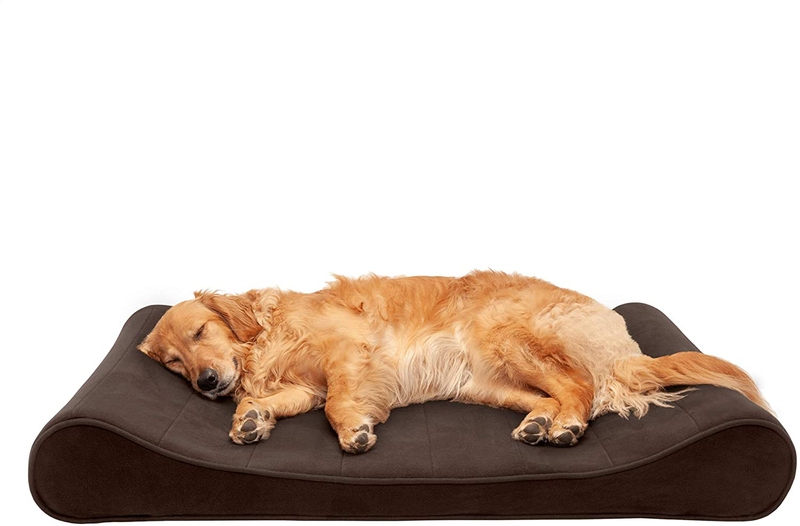 Furhaven Orthopedic, Cooling Gel, and Memory Foam Pet Beds for Small, Medium, and Large Dogs - Ergonomic Contour Luxe Lounger Dog Bed Mattress and More Animals & Pet Supplies > Pet Supplies > Dog Supplies > Dog Beds Furhaven Pet Products, Inc Microvelvet Espresso Contour Bed (Memory Foam) Jumbo (Pack of 1)
