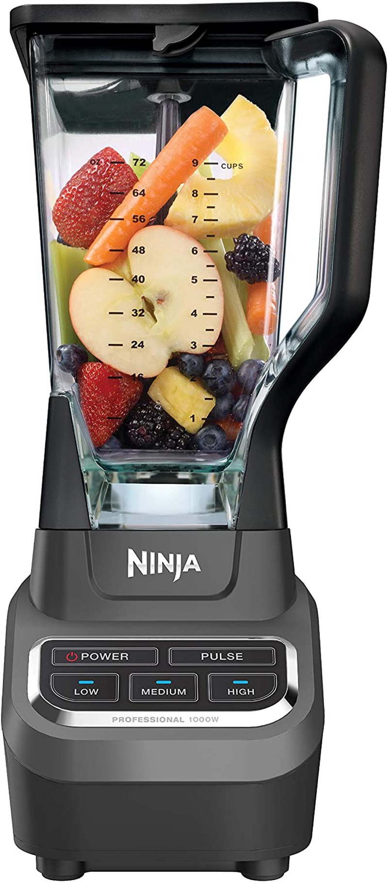 Ninja BL610 Professional 72 Oz Countertop Blender with 1000-Watt Base and Total Crushing Technology for Smoothies, Ice and Frozen Fruit, Black, 9.5 in L x 7.5 in W x 17 in H Home & Garden > Kitchen & Dining > Kitchen Tools & Utensils > Kitchen Knives Ninja with 25 Chef-inspired Recipes  