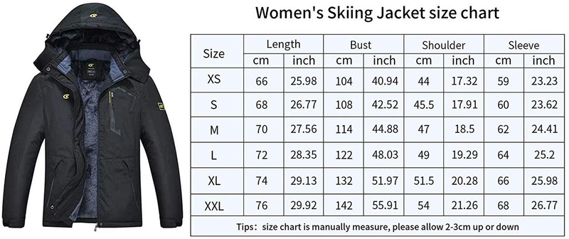 Pdbokew Women's Skiing Snowboarding Jackets Fleece Hood Mountain Snow Coat  Pdbokew   