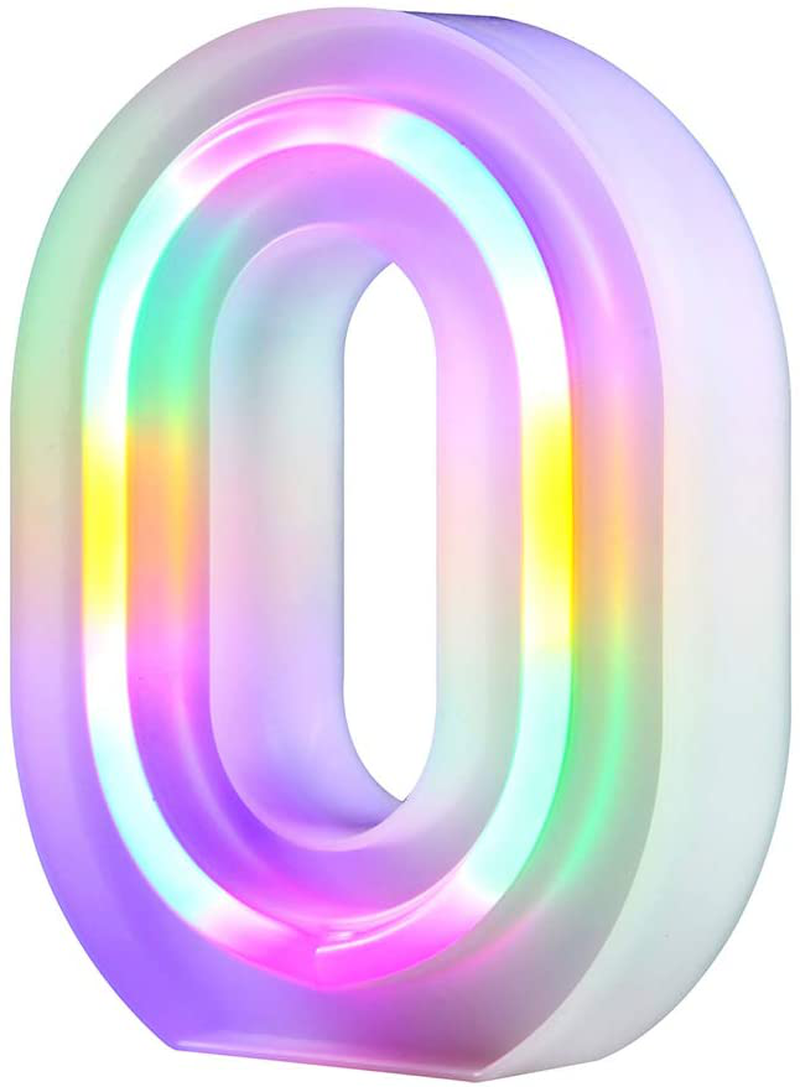 Neon Letter Lights 26 Alphabet Letter Bar Sign Letter Signs for Wedding Christmas Birthday Partty Supplies,USB/Battery Powered Light Up Letters for Home Decoration-Colourful J Home & Garden > Decor > Seasonal & Holiday Decorations& Garden > Decor > Seasonal & Holiday Decorations WARMTHOU Letter-o  