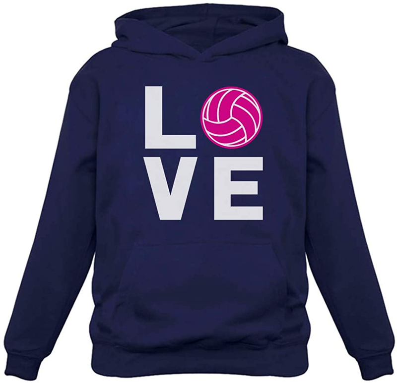 Love Volleyball Gift for Volleyball Lovers Players Girls Women Hoodie Home & Garden > Decor > Seasonal & Holiday Decorations Tstars Love Hoodie / Blue Large 