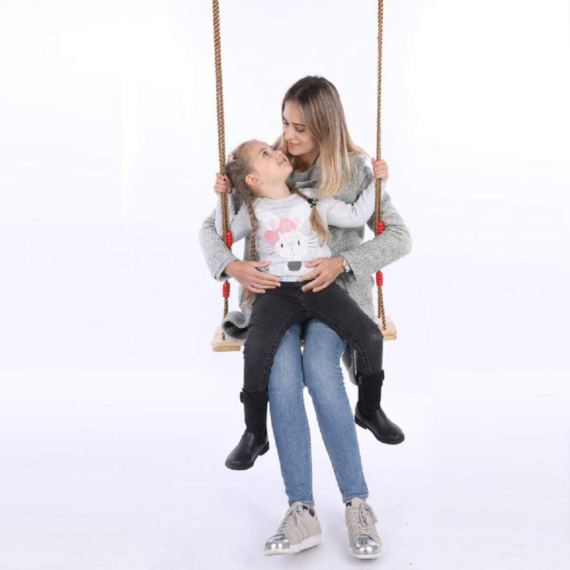 Emerging Green Wooden Swing Set - Wooden Swings for Adults Wood Swing Kids-Wooden Swing Set Indoor Outdoor Backyard - Wood Tree Swing Seat for Children with Adjustable Rope Straps and Accessories Home & Garden > Lawn & Garden > Outdoor Living > Porch Swings Emerging Green   