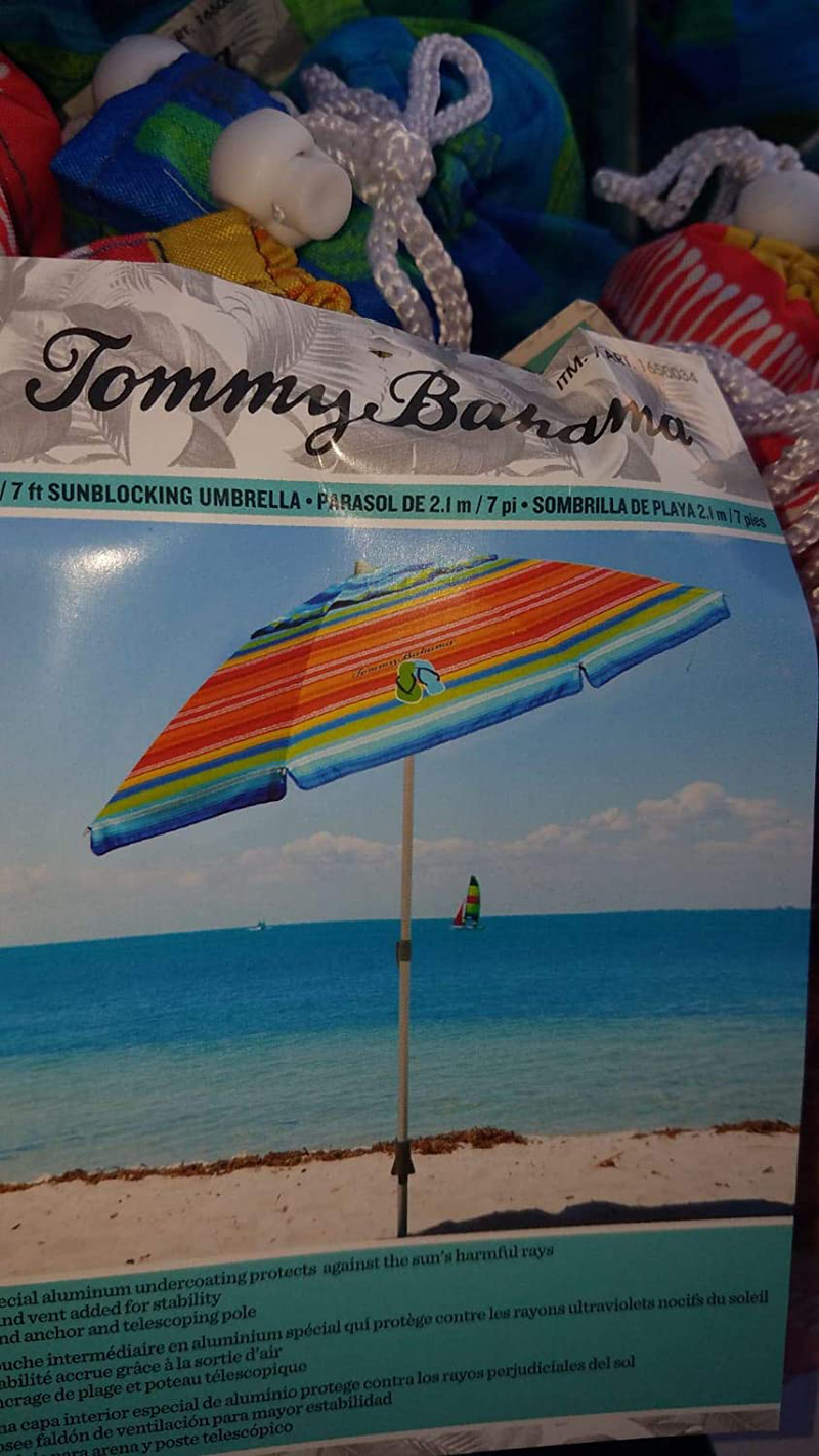 Tommy Bahama 7' Beach Umbrella Home & Garden > Lawn & Garden > Outdoor Living > Outdoor Umbrella & Sunshade Accessories Tommy Bahama   