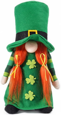 St Patrick'S Day Gnomes Plush Decoration Gifts, Handmade Tomte Swedish Elf Decor Doll Ornaments, St. Patrick'S Day Gifts Irish Spring Lucky Clover Gnomes Arts & Entertainment > Party & Celebration > Party Supplies MYAXOY Girl  