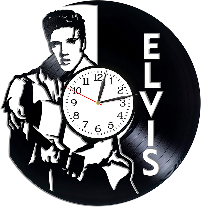 Kovides Vinyl Record Wall Clock 12 Inch Elvis The King Of Rock Home & Garden > Decor > Clocks > Wall Clocks Kovides   