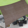 LOVE STORY 6'5'' x 9'10'' Rectangle Brown Sun Shade Sail Canopy UV Block Awning for Outdoor Patio Garden Backyard