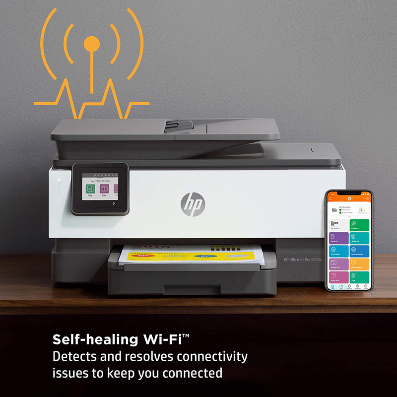 HP Officejet Pro 8035E All-in-One Wireless Color Printer (Basalt), with Bonus 12 Months Free Instant Ink Thru (1L0H6A) Electronics > Print, Copy, Scan & Fax > Printers, Copiers & Fax Machines HP   