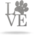 Steel Roots Decor Dog Paw Love Wall Decor Dog Lover Home Decor – Dog Mom Gifts - Dog Decor Metal Wall Art - Living Room, Bedroom or Nursery Decor - Indoor and Outdoor - Laser Cut 12 Inch (Black) Home & Garden > Decor > Artwork > Sculptures & Statues Steel Roots Decor Polished Charcoal  