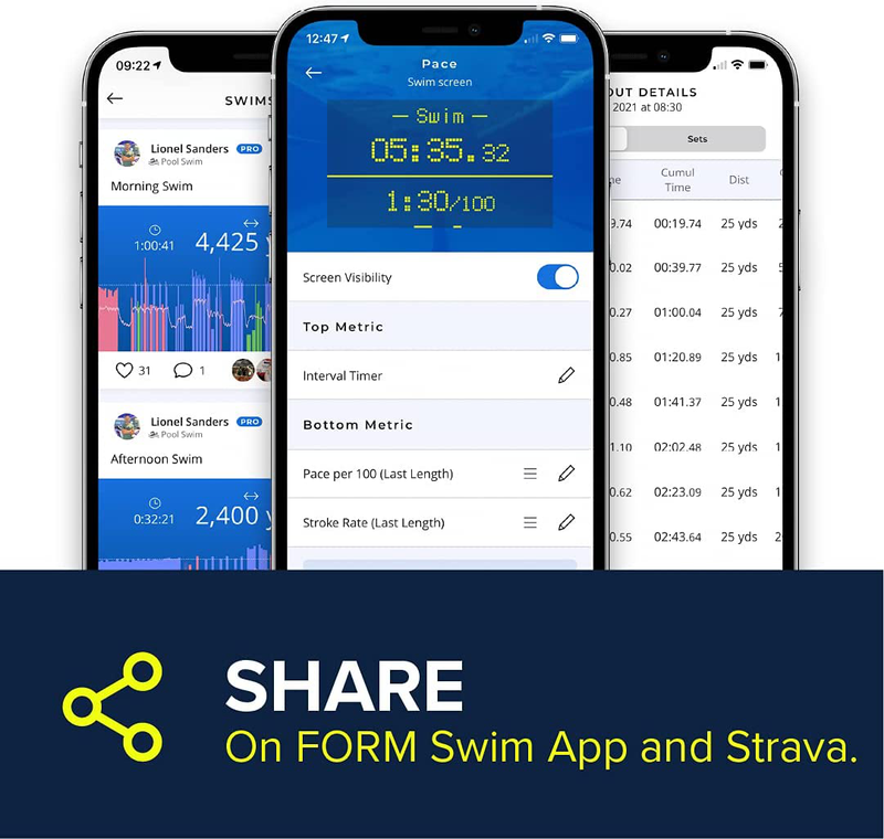 FORM Smart Swim Goggles, Fitness Tracker for Pool, Open Water and Swim Spa with a See-Through Display that Shows your Metrics while Swimming Sporting Goods > Outdoor Recreation > Boating & Water Sports > Swimming > Swim Goggles & Masks FORM   