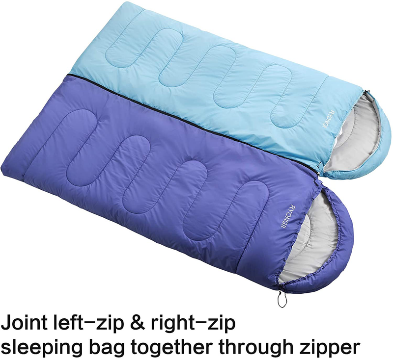 RYONGII Sleeping Bags 32℉ for Adults Teens - 4 Seasons Portable Compressionlightweight Waterproof Youth for Indoor & Outdoor, Waterproof, Backpacking and Outdoors Hiking Sporting Goods > Outdoor Recreation > Camping & Hiking > Sleeping Bags RYONGII   