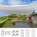 Quictent 20X16FT 185G HDPE Rectangle Sun Shade Sail Canopy 98% UV Block Outdoor Patio Garden with Hardware Kit (Blue) Home & Garden > Lawn & Garden > Outdoor Living > Outdoor Umbrella & Sunshade Accessories Quictent Cream and Grey Multi 26 x 20 ft 