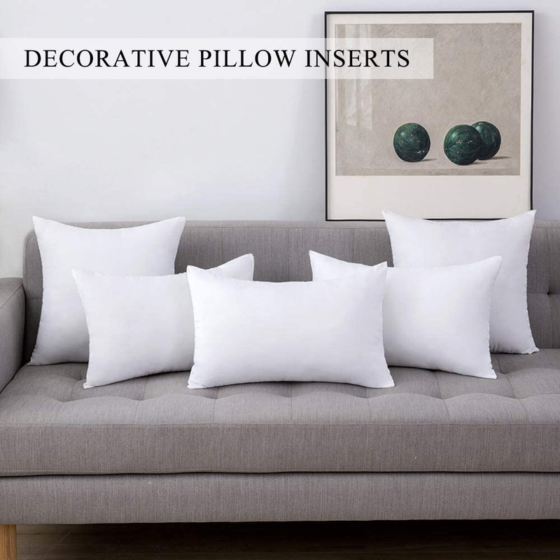 MIULEE Set of 2 Throw Pillow Inserts Hypoallergenic Premium Pillow Stuffer Rectangle Form for Decorative Cushion Bed Couch Sofa 12x20 Inch Home & Garden > Decor > Chair & Sofa Cushions MIULEE   