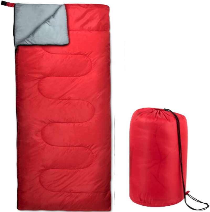 Envelope Sleeping Bags 4 Seasons Warm or Cold Lightweight Indoor Outdoor Sleeping Bags for Adults, Backpacking, Camping