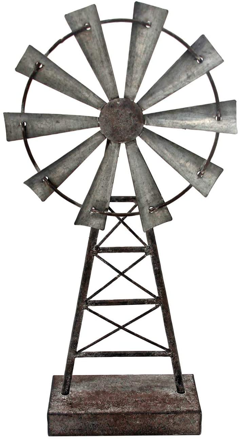 Foreside Home & Garden Metal Small Distressed Windmill Table Decor Home & Garden > Decor > Seasonal & Holiday Decorations Foreside Home and Garden   