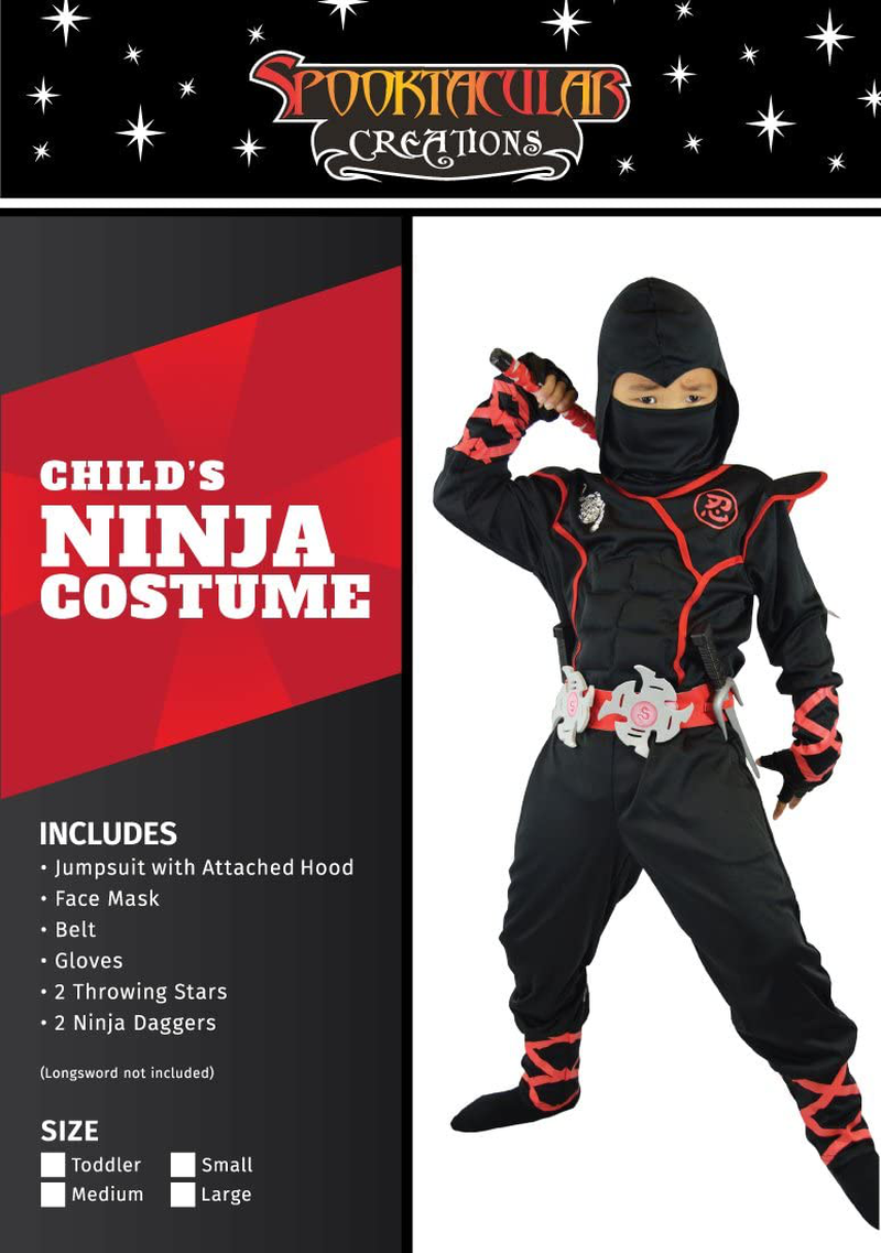 Spooktacular Creations Boys Ninja Deluxe Costume for Kids Apparel & Accessories > Costumes & Accessories > Costumes Spooktacular Creations   