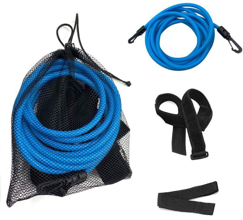 Kenoucle Swim Training Belts Swim Bungee Cords Resistance Bands Swim Tether Stationary Swimming, Swim Harness Static Swimming Belt