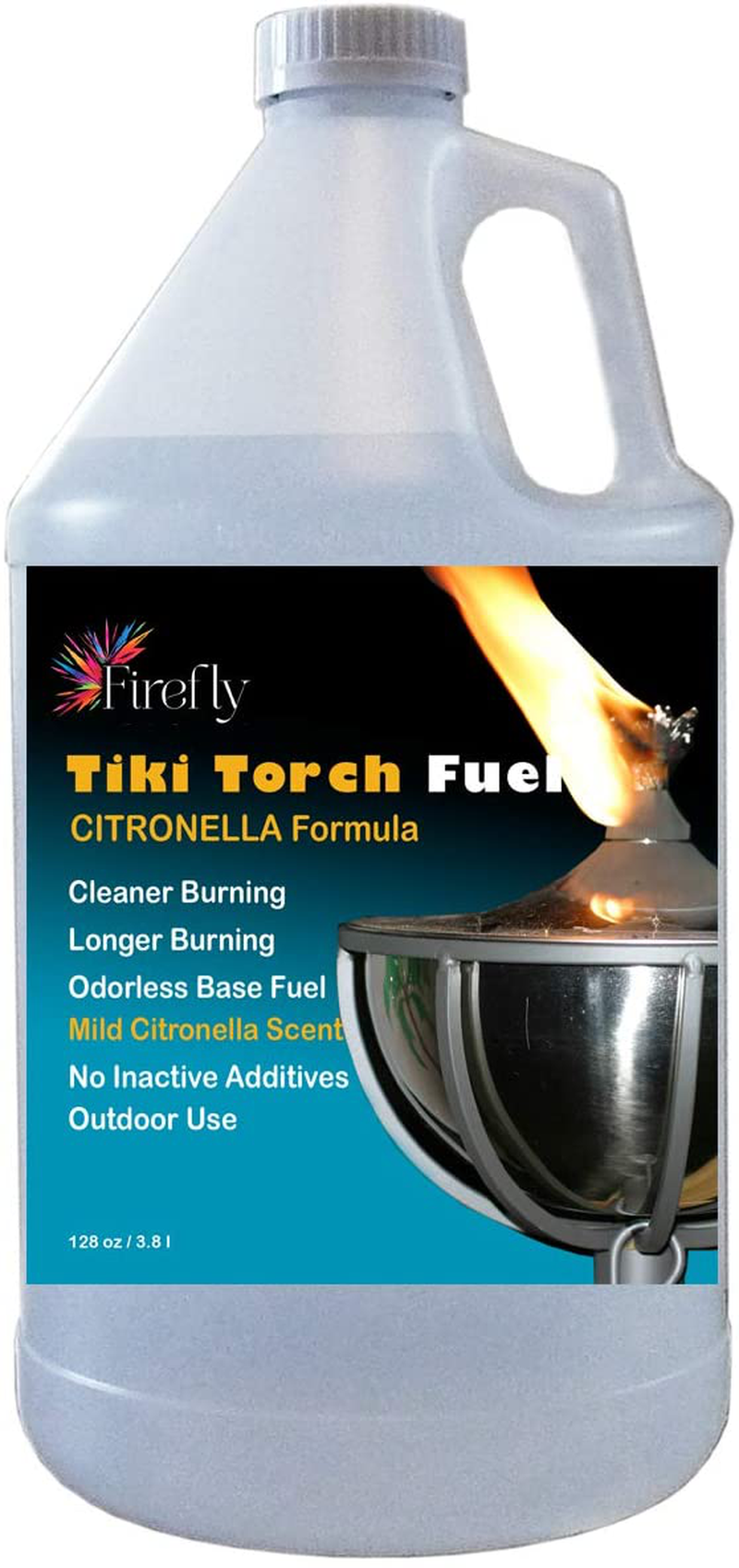 Firefly Bulk Tiki Fuel - Tiki Torch Fuel - 5 Gallons - Odorless - Significantly Longer Burn Home & Garden > Lighting Accessories > Oil Lamp Fuel Firefly Citronella Oil Formula 1 Gallon 