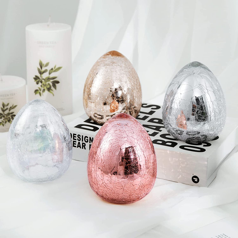 Diamond Star Hand Blown Bunny Glass Cute Rabbit Easter Decoration, Set of 3, Colorful Home & Garden > Decor > Seasonal & Holiday Decorations Diamond Star Gold+silver+rose  