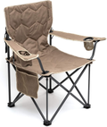 Sunnyfeel Oversized Camping Chair, Folding Camp Chairs for Adults Heavy Duty Big Tall People 500 LBS, XL Padded Portable Lawn Chair with Armrest Cup Holder & Pocket for Outdoor/Picnic/Beach Sporting Goods > Outdoor Recreation > Camping & Hiking > Camp Furniture SUNNYFEEL Khaki1  