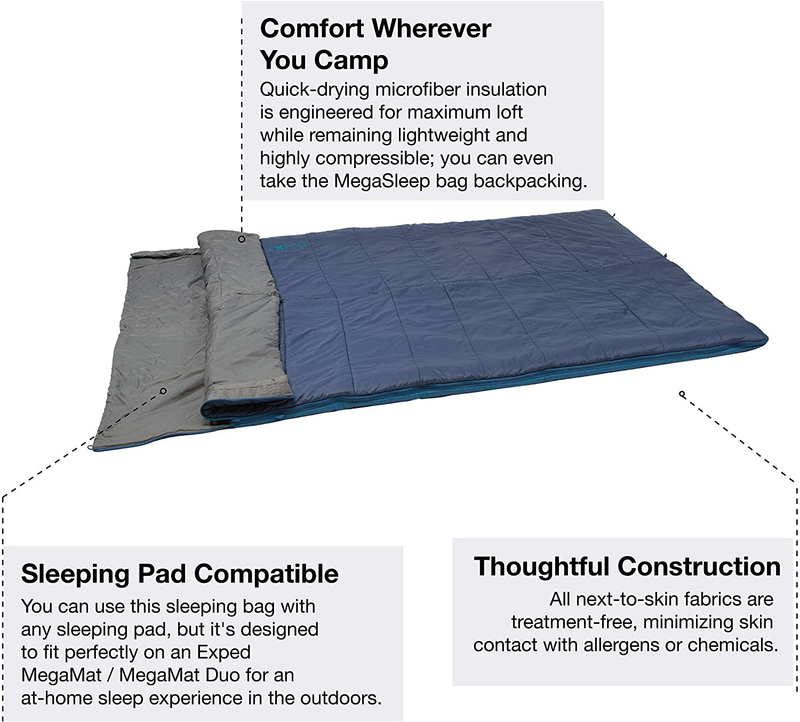 Exped Megasleep Sleeping Bags, Single and Double Sporting Goods > Outdoor Recreation > Camping & Hiking > Sleeping Bags Exped   