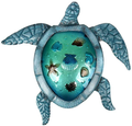 Liffy Metal Dolphin Wall Decor Outdoor Glass Art Hanging Sea Sculpture Blue Fish Decorations for Pool, Patio or Bathroom Home & Garden > Decor > Artwork > Sculptures & Statues LIFFY turtle  