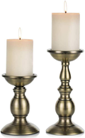 NUPTIO Pillar Candle Holders Metal Candle Holder Ideal for 3 inches Candles, Silver Candle Holder for Living Room, Gardens, Spa, Aromatherapy, Incense Cones, Wedding, Party, 2 Pcs Home & Garden > Decor > Home Fragrance Accessories > Candle Holders Fuzhou cangshan Bronze S + L 