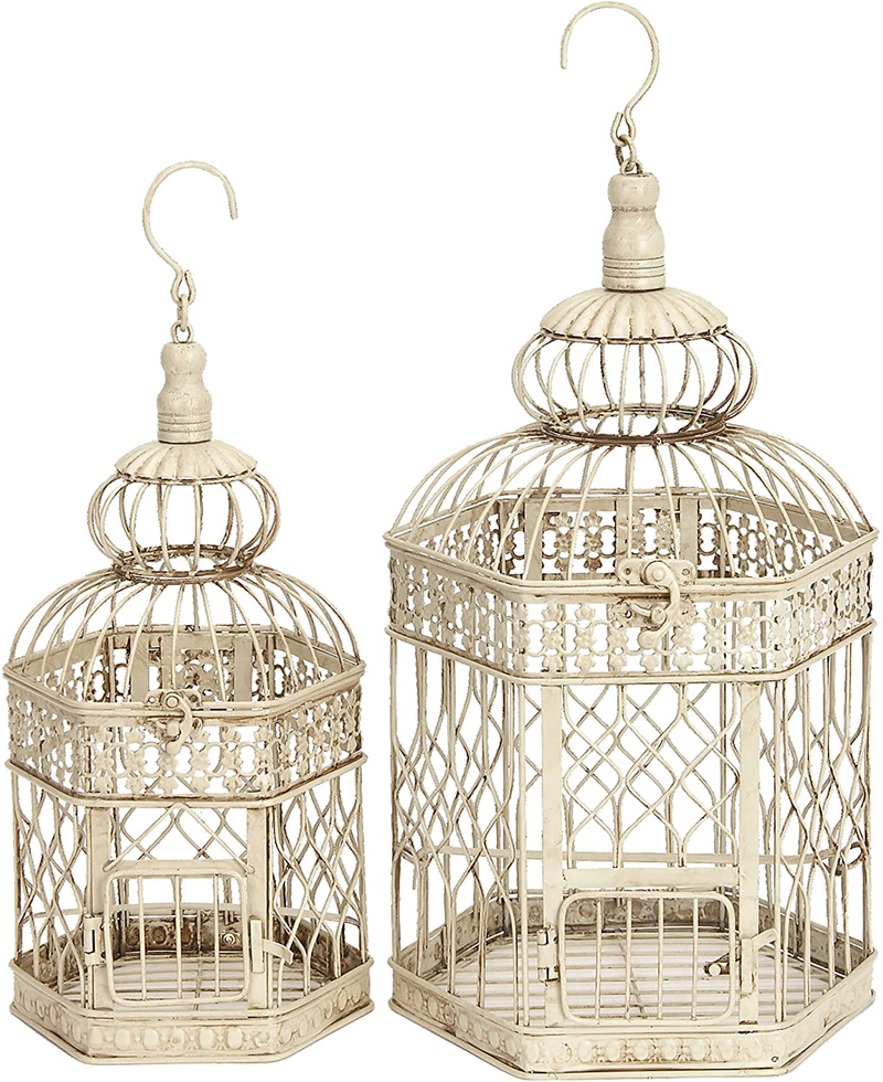 Deco 79 Metal Bird Cage, 21-Inch and 18-Inch, Set of 2 Animals & Pet Supplies > Pet Supplies > Bird Supplies > Bird Cages & Stands D'Eco Default Title  