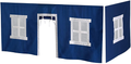Max & Lily Cotton Underbed Curtains, Blue & White