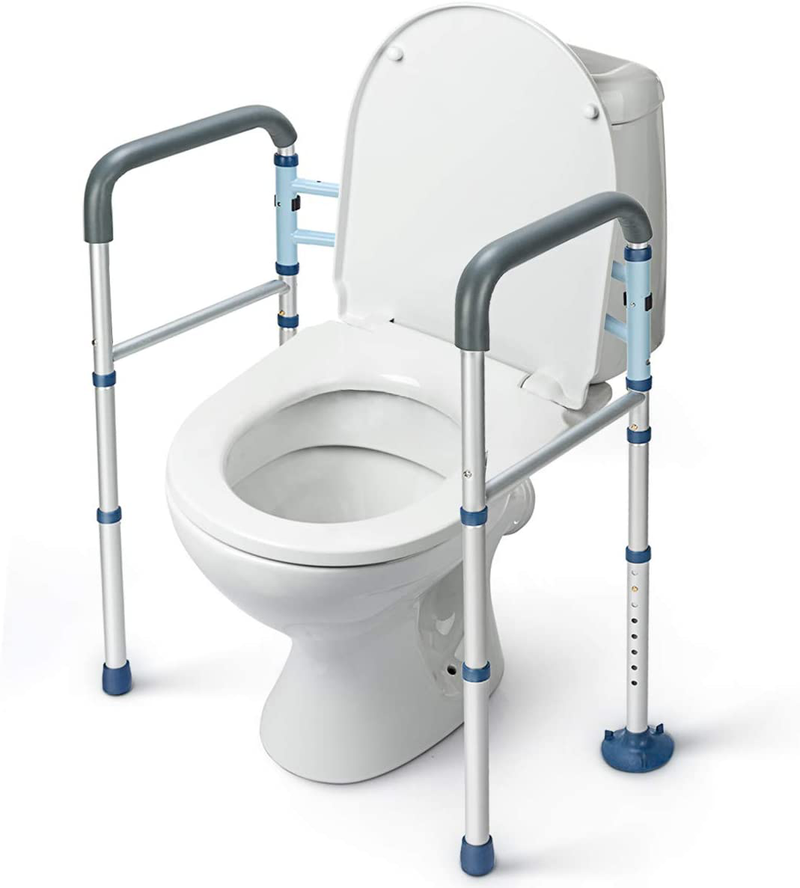 Greenchief Stand Alone Toilet Safety Rail with Free Grab Bar - Heavy Duty Toilet Safety Frame for Elderly, Handicap and Disabled - Adjustable Freestanding Toilet Handrails Helper, Fit Any Toilet Sporting Goods > Outdoor Recreation > Camping & Hiking > Portable Toilets & ShowersSporting Goods > Outdoor Recreation > Camping & Hiking > Portable Toilets & Showers GreenChief   