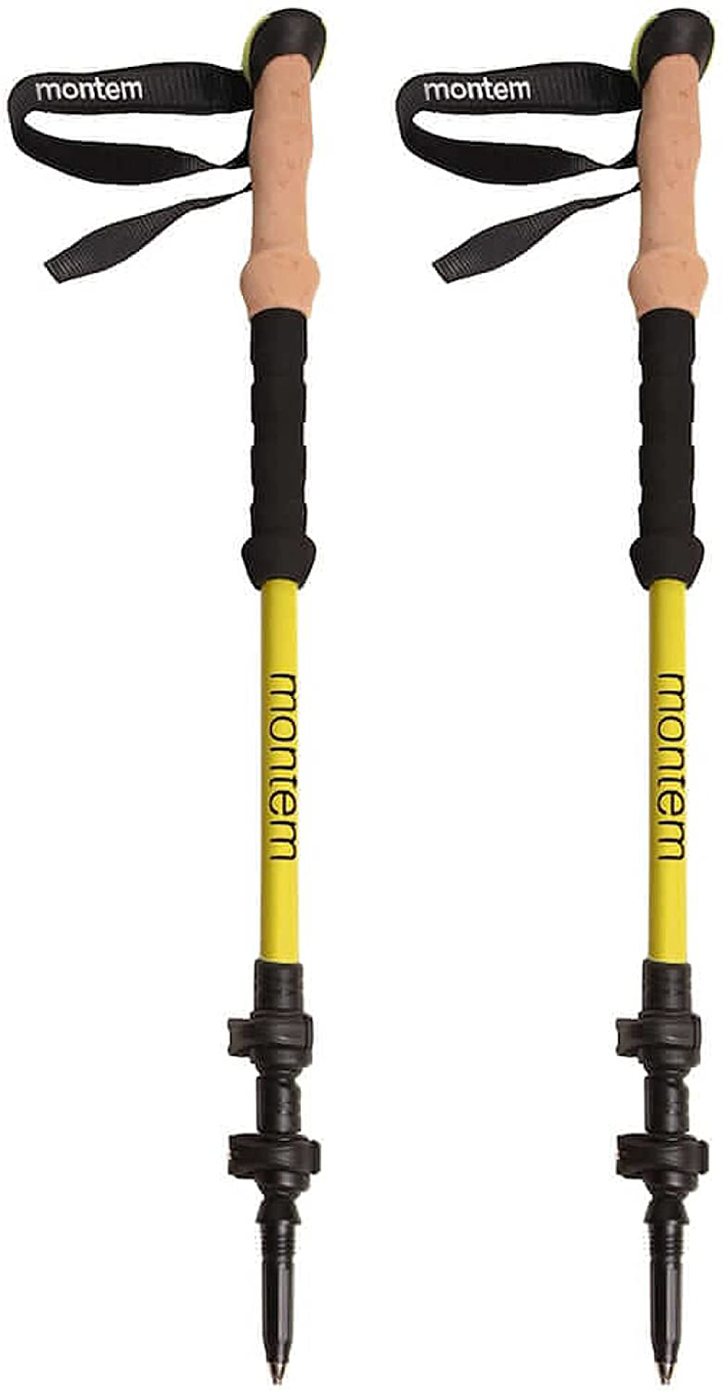 Montem Ultra Strong Trekking, Walking, and Hiking Poles - One Pair (2 Poles) - Collapsible, Lightweight, Quick Locking, and Ultra Durable Sporting Goods > Outdoor Recreation > Camping & Hiking > Hiking Poles Montem Yellow  