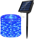 Josmega Upgraded Larger Solar Powered Fairy String Lights 8 Mode Twinkle Lighting Outdoor Waterproof Auto On/Off, Christmas Decoration Home & Garden > Lighting > Light Ropes & Strings JosMega Blue 40.0 Feet 