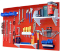 Pegboard Organizer Wall Control 4 ft. Metal Pegboard Standard Tool Storage Kit with Galvanized Toolboard and Black Accessories Hardware > Hardware Accessories > Tool Storage & Organization Wall Control Red Storage 