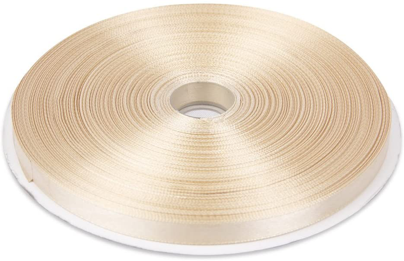 Topenca Supplies 3/8 Inches x 50 Yards Double Face Solid Satin Ribbon Roll, White Arts & Entertainment > Hobbies & Creative Arts > Arts & Crafts > Art & Crafting Materials > Embellishments & Trims > Ribbons & Trim Topenca Supplies Nude 3/8" x 50 yards 
