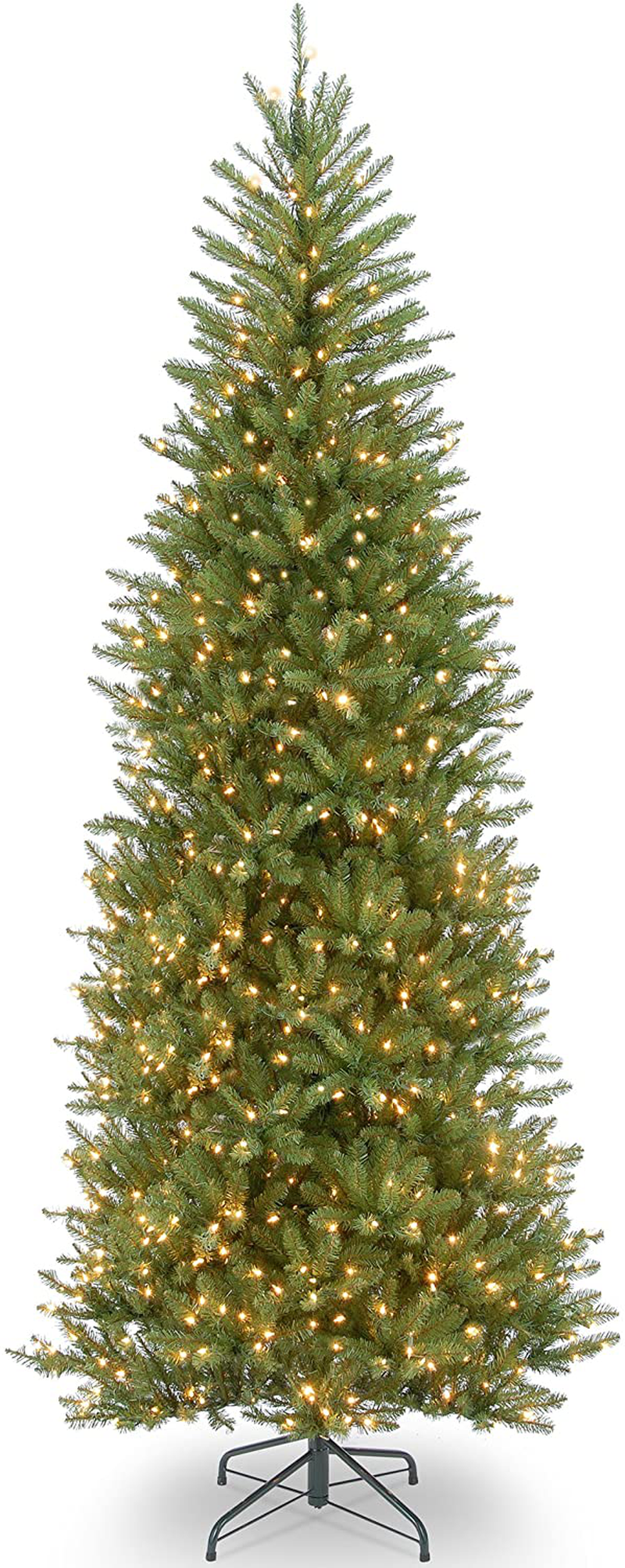 National Tree Company Pre-lit Artificial Christmas Tree | Includes Pre-strung White Lights and Stand | Dunhill Fir Slim - 6.5 ft Home & Garden > Decor > Seasonal & Holiday Decorations > Christmas Tree Stands National Tree Company 10 ft  
