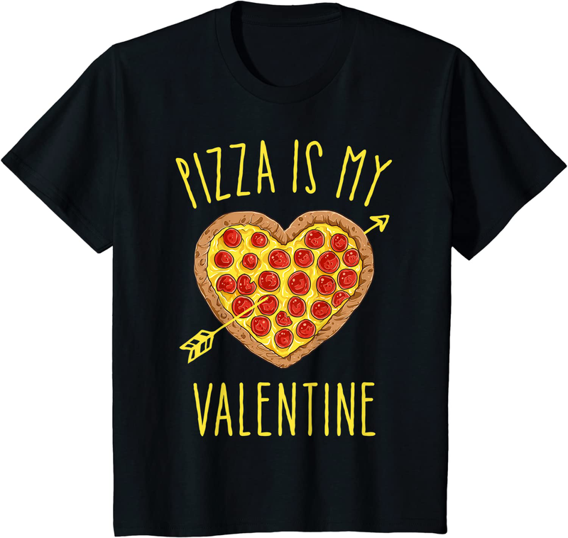 Pizza Is My Valentine Funny Valentines Day Gifts Boys Kids T-Shirt Home & Garden > Decor > Seasonal & Holiday Decorations Puntastic Valentines Day Black Youth Kids 3